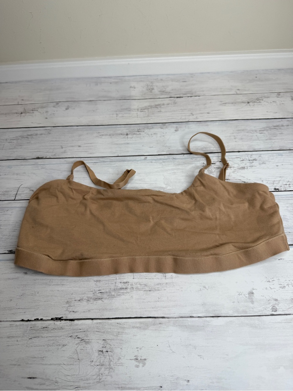 Quince Tan Seamless Bralette with Adjustable Straps